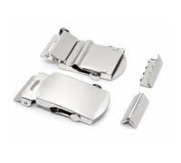 WedDecor Métal Style Militaire Toile Ceinture Fermoir Boucles Sangle Réglable Boucle pour Mariage Bracelet Ceinture Paracorde Mode Accessoires, 25mm, Argent - Argent, 25MM