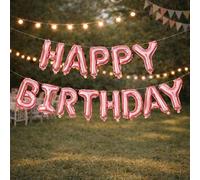 WedDecor Multicolore Lettres Alphabet Aluminium Ballons with Gonflage Straw- Heureux Anniversaire Décoration pour Fête et Équipement for Baby, Enfant, Adults- 16” (41cm) - Rouge, 16"