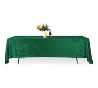 WedDecor Nappe rectangulaire en velours écrasé de qualité supérieure - Vert émeraude - Pour banquet de mariage, fête spéciale, mariage, décoration de table de salle à manger - 177,8 x 365,8 cm