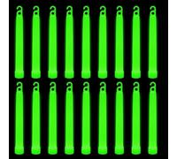 WedDecor Neon Colors Ultra Bright Glow in the Dark Glow Stick Tubes Cord Premium Barres Fluorescentes Bâtons Lumineux pour Remise des Diplômes, Camping, Nouvel An, 6 Pouces, 25pcs, Vert