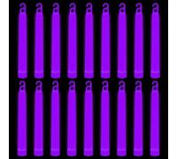 WedDecor Néon Couleurs Ultra Lumineux Brille dans Le Noir Bâton Tubes Cordon Premium Fluorescent Barres Clair Bâtons pour Graduation Fête, Camping, Neuf an ’S Réveillon, 6 inches, 25pcs, Violet