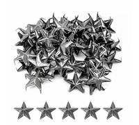 WedDecor Noir 10mm Nailhead Étoile Clous Main Pressées Métal Punk Rivets pour Cuir Artisanat, Gothique & Accessoires, Ceinture, Créateur Vêtements Et DIY Décoration, 50pcs