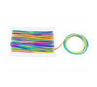 Weddecor Nylon Tressé Cordon 1.5 mm Paracord Satin Entortillé Synthétique Corde Queue de Rat Cordons pour Artisanat, Perlage, Macramé, Gland,DIY Projets, Accessoires, 10M - Arc en Ciel, 10M