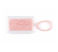 Weddecor Nylon Tressé Cordon 1.5 mm Paracord Satin Entortillé Synthétique Corde Queue de Rat Cordons pour Artisanat, Perlage, Macramé, Gland,DIY Projets, Accessoires, 10M - Couleur Pêche, 10M