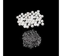 WedDecor Perle Rivets Clous Demi-Cercle Bouton avec Base Broche pour Réparation & Pièce de Rechange, Maroquinerie, Sacs, Chaussures, Vêtements, Bijoux Décoration (100pcs, 8mm)