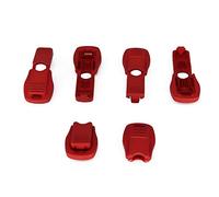 WedDecor Plastique Noir Cordon Stoppeur Fermeture Éclair à Tirer Verrou pour Vêtements, Cordon, Sportswear, Sac à Dos, 2pcs - Rouge, 2pcs