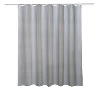 Weddecor Rideau de Douche résistant à la moisissure et imperméable en PEVA résistant à l'eau avec 12 Crochets en Plastique Blanc, 180 cm x 180 cm, Gris