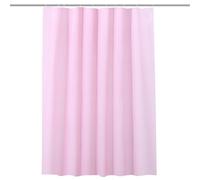 Weddecor Rideau de douche résistant aux moisissures et imperméable en PEVA - Rideau de douche robuste avec 12 crochets en plastique blanc - 180 x 180 cm - Rose