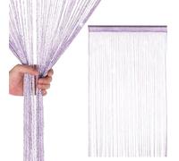 WedDecor Rideaux à fils lilas violet avec franges pailletées à panneau, séparateur de pièces, rideau à glands pour portes, portes, fenêtres, décoration pour la maison, décoration événementielle, (90