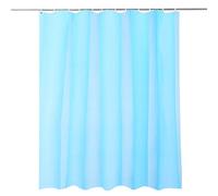 WedDecor Rideaux de douche résistants aux moisissures, étanches en PEVA, rideaux de douche robustes pour la salle de bain, avec 12 crochets en plastique blanc, 180 x 180 cm, Bleu