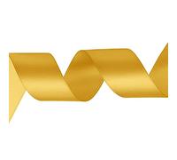 WedDecor Ruban Champagne Doré pour Emballage Cadeau, 15mm x 25m, Rouleau de Ruban Satin Polyester Double Face pour Noël, Mariage, Artisanat, Couture, Décoration de Gâteau d'Anniversaire