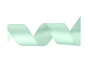 Weddecor Ruban de satin vert pastel double face en polyester pour arts et travaux manuels, couture, nœuds, anniversaire, vêtements, robes, emballage cadeau, décoration pour mariage, 10 mm x 25 m