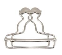 WedDecor Salopette Boucles Métal Clip Attaches Snap Clips pour Réparation Vêtements, Jarretelle, Vestes Enfants, Salopette, Combinaison,42mm Bronze,2p. - Argent, 42mm