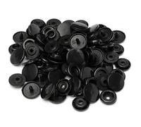 WedDecor sans Couture Kam Snaps Plastique Boutons Fermeture Snaps Éléments de Fixation pour Vêtements Enfant Wear Bavettes Couches en Laine Tissus, Noir, 12mm, 100pcs - Noir, T5 Size - 20
