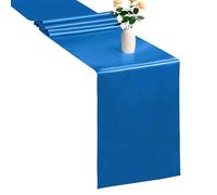 WedDecor Satin Chemin de Table pour Mariage Banquet Fêtes Anniversaire Réception Fiançailles Restaurant Fête Dîner Décoration, 12 X 108 Pouce - Bleu Roi, 1pc