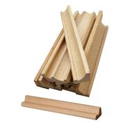 Weddecor Scrabble en bois Forme ronde Rack pour arts et travaux manuels de remplacement, carreaux, jeux de société, scrapbooking, bijoux et décoration murale de décoration, Bois dense, 6