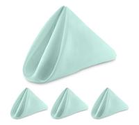 WedDecor Serviettes de table en polyester de 50 cm avec bords ourlés, légères et lavables en machine pour mariage, banquet, maison, hôtel, fête, événements, Noël, Lot de 6, Vert menthe