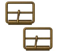 WedDecor Simple Mâchoire Métal Rouleau Boucle pour Chaussures, Ceintures, Sacs à Main, Vêtements Accessoires, Chaussures, Bagages Sacs, Cuir Loisirs Créatifs,Argent,25mm,2pcs - Bronze, 25mm - 2pcs