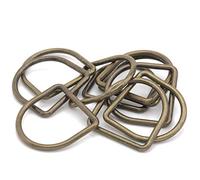 Weddecor Soudé 40mm Métal D Bague Réglable Éléments de Fixation, Durable Boucles Pour Sac à Main, Toile Sangle, Chien Colliers,Ceintures,Porte-Monnaie,DIY Projets - Bronze, 10pcs