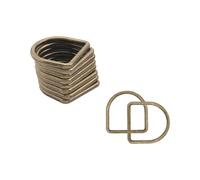WedDecor Soudé 40mm Métal D Bague Réglable Éléments de Fixation, Durable Boucles Pour Sac à Main, Toile Sangle, Chien Colliers,Ceintures,Porte-Monnaie,DIY Projets - Bronze, 10pcs