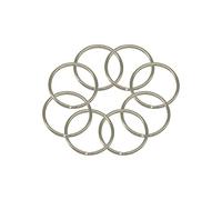 WedDecor Split Anneaux Métal Fermé Saut Porte-Clefs pour Maison Voiture Porte-Clés, Laisse, Portefeuille Porte-Monnaie Faisant, Maroquinerie, Artisanat Bricolage Projet - Argent, 25mm - Round