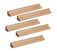 Weddecor - Support en bois pour Scrabble - Forme ronde - Plateau pour arts et travaux manuels, en remplacement, jeux de société, scrapbooking, bijoux et décoration murale. , Bois dense, 5