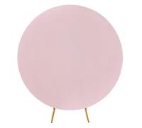 WedDecor Toile de fond ronde rose layette 200 cm, housse de toile de fond réglable en élasthanne infroissable, couleur unie, pour décoration de photographie, mariage, anniversaire, événements,