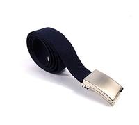 WedDecor Unisexe Ceinture Sangle Compatible avec 26-51 Pouces ARMÉE Combat Style Tissu Coton en Toile matériel avec Argent Brillant Boucle Coulissant Catch Serrage pour