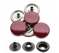 Weddecor Vin rouge 15mm Presse Goujons Heavy Duty Métal Nickle Free 4 Pièces Rivets Fixations Bouton Artisanat Aligner en cuir, vestes, sacs, sangles, Jeans, Paquet de 10