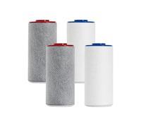 Weddell Duo Lot de 2 cartouches de rechange pour filtre de douche, 4 cartouches de rechange au total pour réduire le chlore, le fluor, le PFAS et les métaux lourds