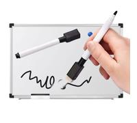 Weddflower Marqueurs d'effacement à sec Fine point de tableau blanc marqueurs à sec le stylo effacer avec un capuchon pour les effaceurs pour les écoliers du bureau des fournitures noires 2pcs