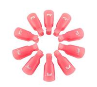 WeddHuis 10 pièces Capuchon Ongle, Nail Art Clip, Pinces à En Plastique, Nettoyage des Ongles, Retirer le Vernis Gel UV, vernis, gel polish entferner, dissolvant pour vernis à ongles, soak-off