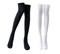 WeddHuis 2 Paar Hautes Overknees Longues Montantes à la Cuisse Épaisses pour Dames de Loisir pour Jupes Courtes (Taille Unique)