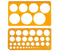 WeddHuis 2 pcs Regle Pochoir,Gabarit Cercle,Modèles de Mesure,Pochoir Geometrique Règle Gabarit pour Studio Artistique ou Dessin et Dessin Personnel