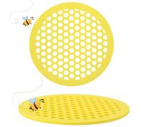WeddHuis 2 Pièces Île Flottante pour Abeilles Abreuvoir Plateau Station d'Eau pour Abeilles et Papillons pour Jardin et Balcons (20 * 20 * 0,5cm)