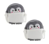 WeddHuis 2 Pièces Mini Porte Monnaie,Mignon Petit Pochette avec Fermeture Éclair,Coin Porte-monnaie Enfant,Animaux Portefeuilles,Premium Plush,Quality Material,Foldable,Weather Protection