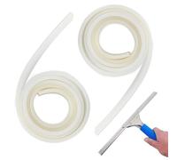 WeddHuis 2 pièces Raclette, caoutchouc souple, lèvres en silicone remplaçables et découpables, Kit Nettoyage Vitre, Accessoire de Remplacement pour Raclette de Fenêtre, Le Verre (105 cm)
