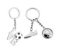 WeddHuis 2pcs porte-clés chaussure de football trophée voiture porte-clés pendentif décoration terrain de football porte-clés avec joint torique pour adultes et enfants
