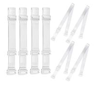 WeddHuis 4 paires Bretelles Invisibles de Soutien-Gorge de Remplacement, claires, antidérapantes, réglables, bretelles transparentes (Transparent)