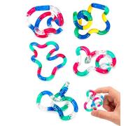 WeddHuis 5 pièces de Décompression Torsadé, pour Autisme, Tangle Toy, Jouets de Stimulation pour Soulager le Stress, Aide à la Coordination Main-Œil, Pour Enfants et Adultes, Toys TDAH Enfant