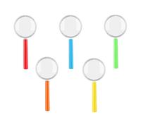 WeddHuis 5 pièces Mini Loupe Portable Grossissement 3X Loupe Grossissante Loupe Colorée Loupe Enfant Insecte Loupe pour Enfant Loupe Motricité Fine pour La Maison L'école Mélanger Les Couleurs