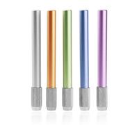 WeddHuis 5 Pièces Rallonge de Crayon Réglable en Alliage d'Aluminium pour École Atelier de Peinture Écriture (Vert, Orange, Bleu, Argent, Violet)