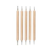 WeddHuis 5 Pièces Stylo de Gaufrage Outil de Pointillage Outils de Poterie Clay Tools Stylet de Sculpture DIY pour Papier Carbone, Peinture sur Galets Mandala, Argile Artisanale et Art du Gaufrage