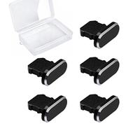 WeddHuis 5Pcs Bouchon Anti-Poussière pour iPhone 14/14 Plus/14 Pro Max/13/12 Pro/12/12mini/11/11Pro/SE/X/XR/XS, Bouchon de Poussiere Portable avec Sac & Clip Anti-Perte Protection de Port de Charge