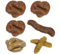 WeddHuis 6 Pcs Faux Caca Caca En Plastique Fausse Crotte Merde Caca Extensible Amis De Merde Farce Et Attrape Livré Pour Le Poisson d'Avril d'Halloween