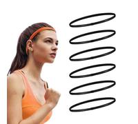WeddHuis 6 Pièces Bandes de Front Elastiques Bandes de Cheveux pour Hommes Femmes Garçons Filles Sport Bandes de Cheveux Minces Anti-Glissement Hair Band pour Football Yoga Course