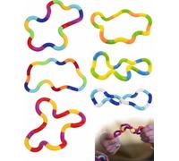 WeddHuis 6 pièces de Décompression Torsadé, pour Autisme, Tangle Toy, Jouets de Stimulation pour Soulager le Stress, Aide à la Coordination Main-Œil, Pour Enfants et Adultes, Toys TDAH Enfant