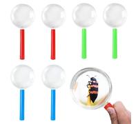 WeddHuis 6 Pièces Loupe pour Enfants, Jouet Loupe Mini, Loupe à Main en Plastique, Cadeau d'Anniversaire pour Enfants à la Maison, École, Extérieur