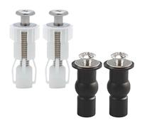 WeddHuis 8 Pièces Fixation de Siège WC par le Haut Vis de Couvercle de Toilette pour Montage Supérieur Accessoires de Charnière