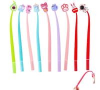 WeddHuis 9 PCS Stylos Gel Amusants, Kawaii Stylos Animaux Squishy, Fidget Pen Enfants, Stylos Cool pour Anniversaire, Cadeaux Invités et Fêtes